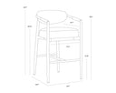 Louis Cream Barstool Marita by Matho Sun, view 6