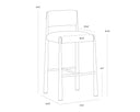 Dark Bronze Meg Rust / Terri Nutmeg Barstool Bayard by Matho Sun, view 6