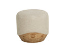 Small Santa Cruz Oatmeal Ottoman Mithuna by Matho Sun, view 2