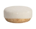 Large Santa Cruz Oatmeal Ottoman Mithuna by Matho Sun, view 3
