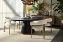 Antique Bronze Noah Ecru Dining Armchair Oniva by Matho Sun, view 6
