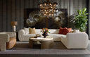 60" X 60" Satin Gold Floater Frame Landscape Moonflower by Matho Sun, view 5