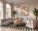 Green / Beige 9' X 12' Rug Palma Hand-Woven by Matho Sun, view 5
