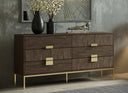Antique Brass Dark Mango Dresser Jade by Matho Sun, view 5