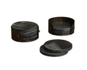 Black Barware California Coaster Set (Pack Of 4) by Matho Sun