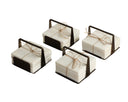 White Barware Florida Coaster Set (Pack Of 4) by Matho Sun