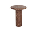 Marble Look Mocha End Table Bastion by Matho Sun, view 2