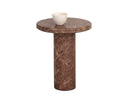 Marble Look Mocha End Table Bastion by Matho Sun