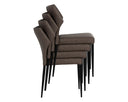 Bounce Espresso Dining Chairs set of 2 James Stackable by Matho Sun, view 5