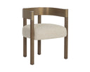 Santa Cruz Oatmeal Dining Armchair Manolo by Matho Sun