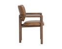 Missouri Cognac Leather Dining Armchair Fremont by Matho Sun, view 3