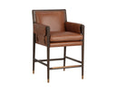 Brown Shalimar Tobacco Leather Counter Stool Mauti by Matho Sun