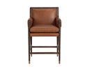 Brown Shalimar Tobacco Leather Counter Stool Mauti by Matho Sun, view 2