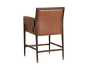 Brown Shalimar Tobacco Leather Counter Stool Mauti by Matho Sun, view 4
