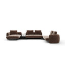 Overlap Sectional - 5-Piece Right-Facing - Nero Marquina Marble by Caracole