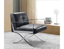 Delano Modern Black Leather Lounge Chair