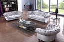 Alexandrina Grey Tufted Velvet Sofa