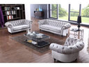 Alexandrina Grey Tufted Velvet Loveseat