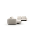 Overlap Sectional - Left-Facing Chaise, Large - Crème Travertine by Caracole, view 2