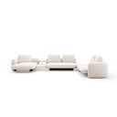 Overlap Sectional - 5-Piece Right-Facing - Crème Travertine by Caracole