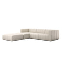 LANGHAM CHANNELED 3-PIECE SECTIONAL