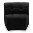 Limitless Velvet Upholstered Modular Chair - Black