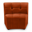 Limitless Velvet Upholstered Modular Chair - Cognac