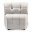 Limitless Velvet Upholstered Modular Chair - Cream