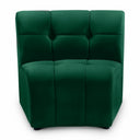 Limitless Velvet Upholstered Modular Chair - Green