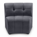 Limitless Velvet Upholstered Modular Chair - Grey