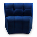 Limitless Velvet Upholstered Modular Chair - Blue