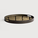 Dark Brown Gold Leaf Dots Glass Tray by Ethnicraft, view 2