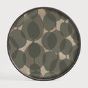 Dark Brown Connected Dots Glass Tray by Ethnicraft
