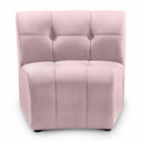 Limitless Velvet Upholstered Modular Chair - Pink