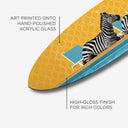 Palm Springs Zebra Pool Surfboard by Oliver Gal, view 2