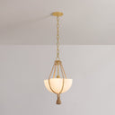 Vintage Gold Leaf Amberley Pendant 12" by Hudson Valley, view 2