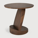 Brown Oblic Side Table