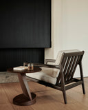 Brown Oblic Side Table