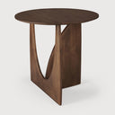 Brown Geometric Side Table