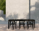 Teak Black Bok Outdoor Dining Table