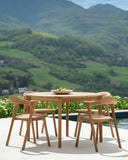 Round Teak Bok Outdoor Dining Table