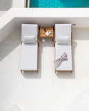 Off White Jack Outdoor Adjustable Lounger