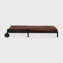 Burgundy Teak Black Jack outdoor adjustable lounger