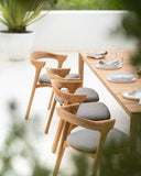 Mocha Cushion Bok Outdoor Dining Chair