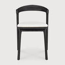 Off White Cushion Teak Black Bok Outdoor Dining Chair