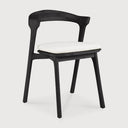 Off White Cushion Teak Black Bok Outdoor Dining Chair