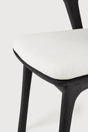 Off White Cushion Teak Black Bok Outdoor Dining Chair