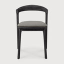 Mocha Cushion Teak Black Bok Outdoor Dining Chair
