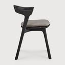 Mocha Cushion Teak Black Bok Outdoor Dining Chair
