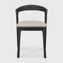 Natural Cushion Teak Black Bok Outdoor Dining Chair